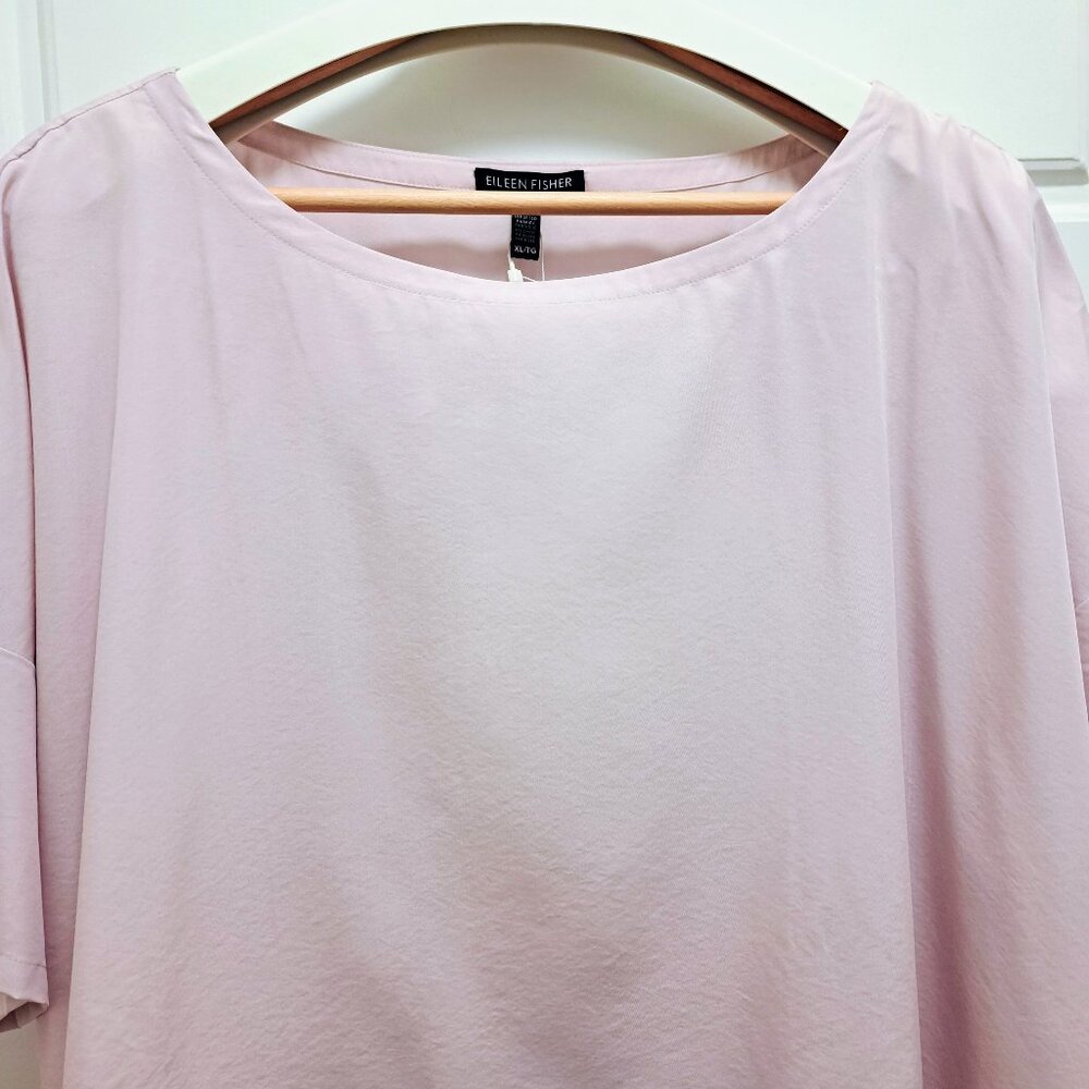 Eileen Fisher Bateau Neck Top Ceramic Size XL - Picture 2 of 7